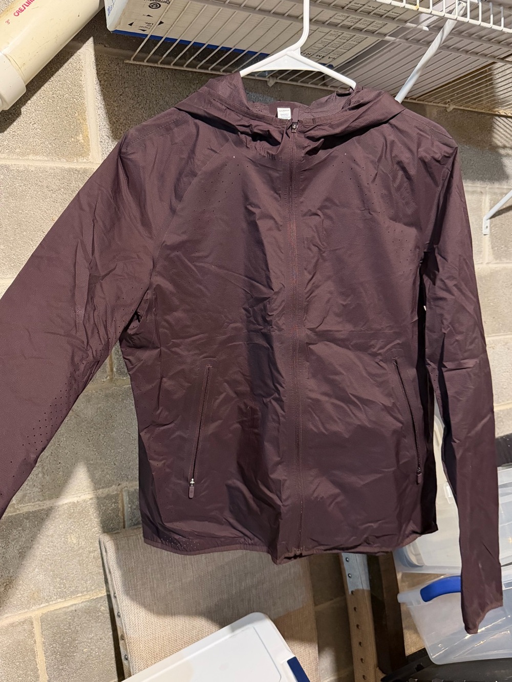lululemon athletica Maroon Hooded Lightweight Jacket
